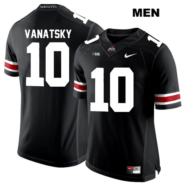 Ohio State Buckeyes Men's Daniel Vanatsky #10 White Number Black Authentic Nike College NCAA Stitched Football Jersey LH19Z11MS